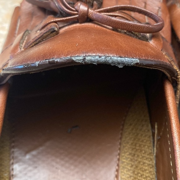 Johnston & Murphy Woven Moccasin Loafer Men’s 9 Tassel ties herringbone Fringe - Picture 13 of 13